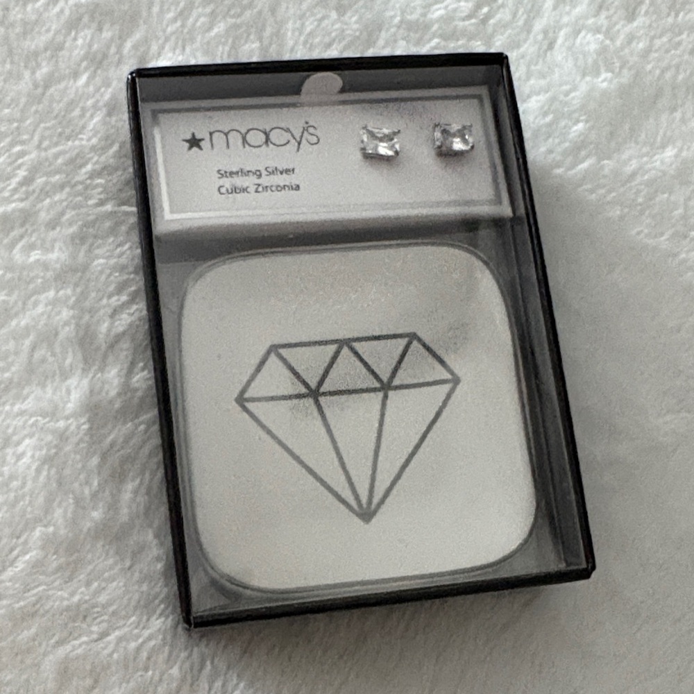 Macy's Sterling Silver Cubic Zirconia Earrings